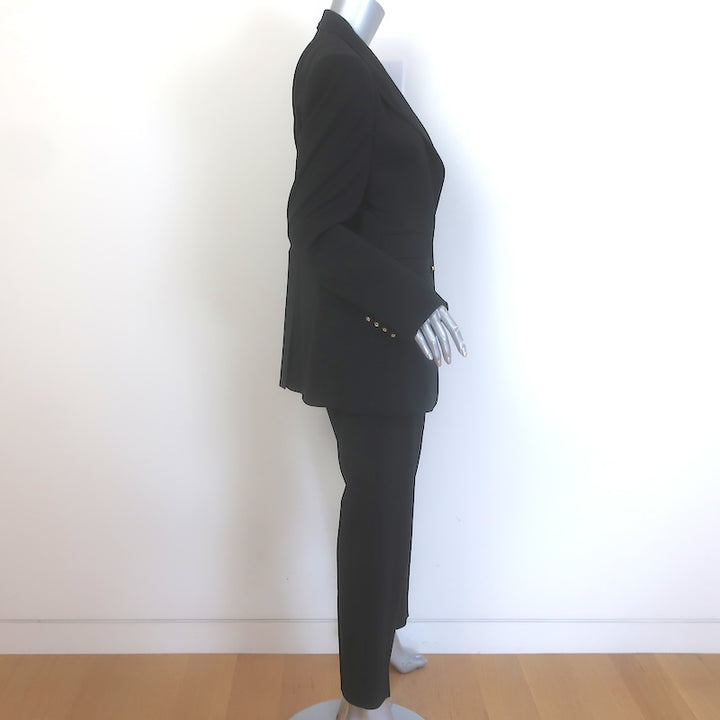 Dolce &amp; Gabbana Turlington Pantsuit Black Stretch Gabardine Size 44/46