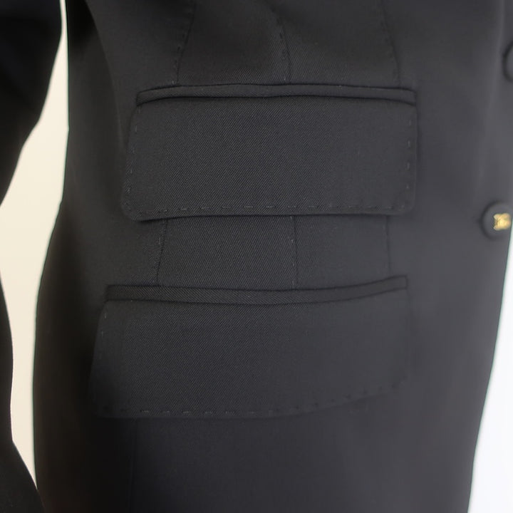 Dolce &amp; Gabbana Turlington Pantsuit Black Stretch Gabardine Size 44/46