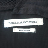 Isabel Marant Etoile Casey Ruffled Mini Dress Black Mesh-Inset Voile Size 36