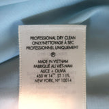 Alice + Olivia Tayla Metallic Jacquard Mini Dress Light Blue/Copper Size 0