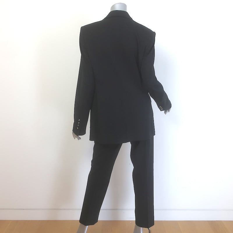 Dolce &amp; Gabbana Turlington Pantsuit Black Stretch Gabardine Size 44/46