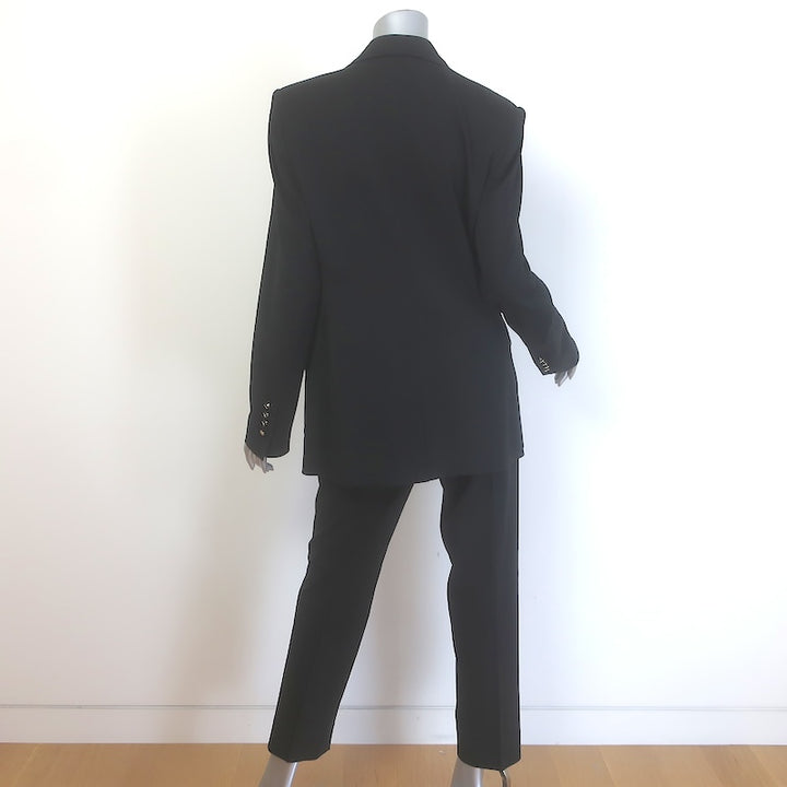 Dolce &amp; Gabbana Turlington Pantsuit Black Stretch Gabardine Size 44/46