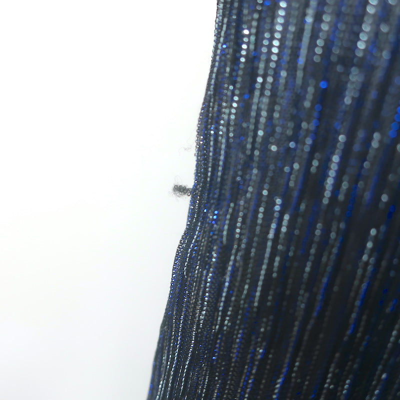 Maje Tiered Lame Midi Dress Metallic Blue Size 36