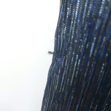 Maje Tiered Lame Midi Dress Metallic Blue Size 36