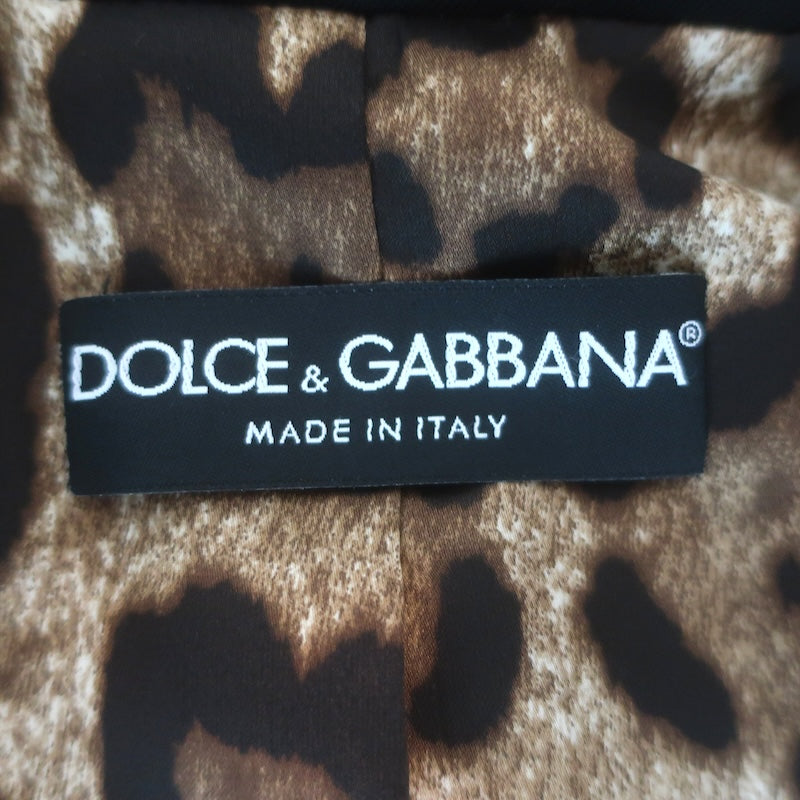 Dolce &amp; Gabbana Turlington Pantsuit Black Stretch Gabardine Size 44/46