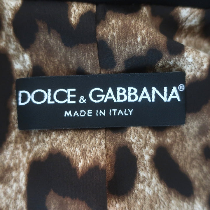 Dolce &amp; Gabbana Turlington Pantsuit Black Stretch Gabardine Size 44/46