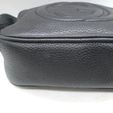 Gucci Small Soho Disco Crossbody Bag Black Pebbled Leather