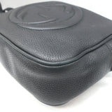Gucci Small Soho Disco Crossbody Bag Black Pebbled Leather