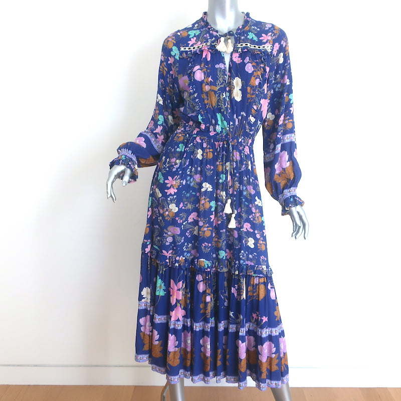 spell wild bloom midi dress Spell & The Gypsy Wild Bloom Midi Dress Navy Women's XXS