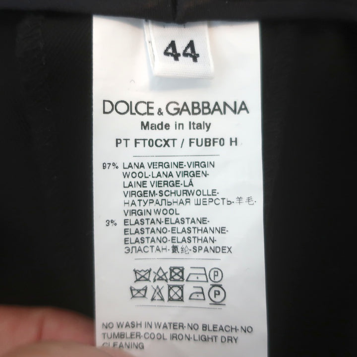 Dolce &amp; Gabbana Turlington Pantsuit Black Stretch Gabardine Size 44/46