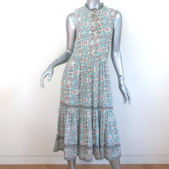 Ulla Johnson Aurelie Ruffled Midi Dress Black Swiss Dot Georgette