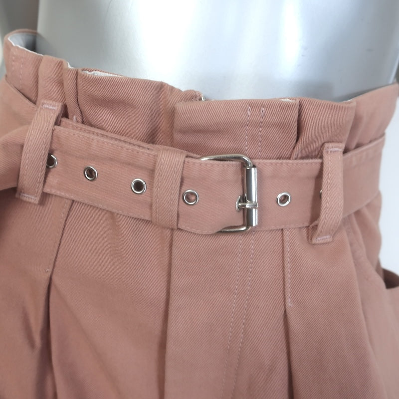 Rachel Comey Irolo Paperbag Waist Belted Pants Blush Cotton Twill Size 4