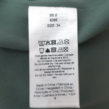 GANNI Gathered Jacquard Mini Dress Myrtle Size 34 Puff Sleeve Button-Front