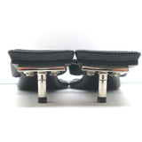 Balenciaga Metal 40 Thong Sandals Black Leather Size 36.5 Flip Flop Heels