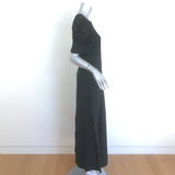 Celine Phoebe Philo Cutout Floral Jacquard Maxi Dress Black Satin Size 36 NEW