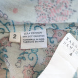 Ulla Johnson Tie-Neck Sleeveless Midi Dress Cream Floral Print Cotton Size 2 NEW