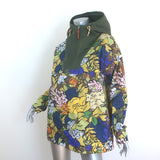 Tory Burch Tory Sport Printed Half-Zip Anorak Yellow/Multi Floral Size Small