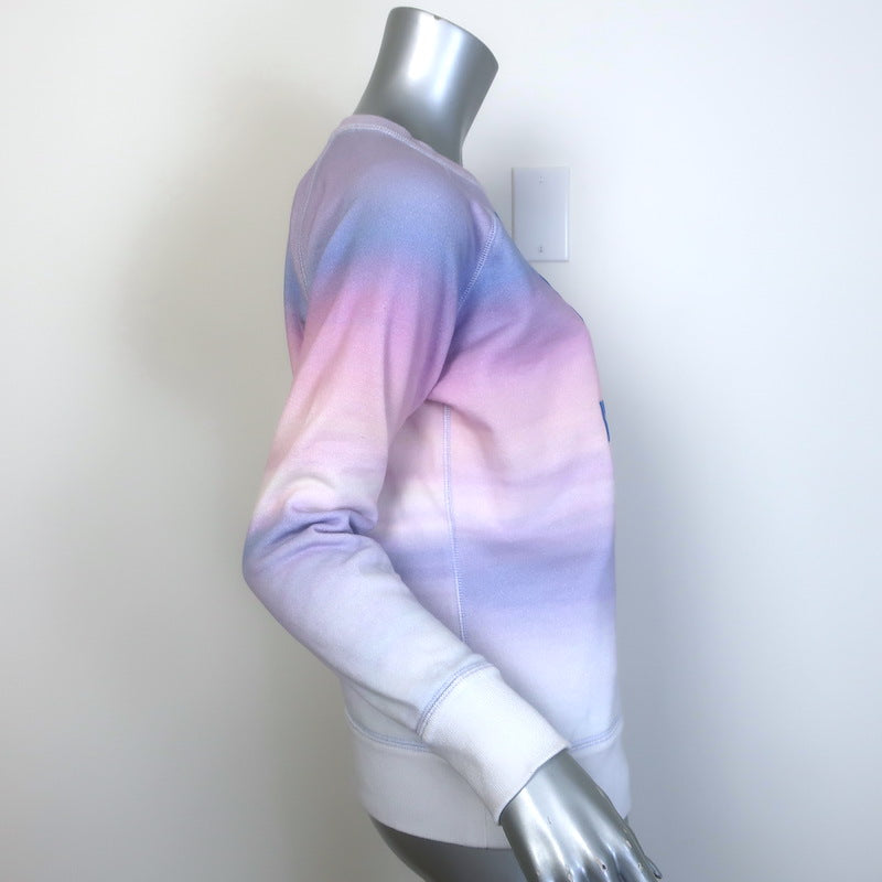 Isabel Marant Etoile Milly Crewneck Logo Sweatshirt Purple &amp; Pink Ombre Size 36
