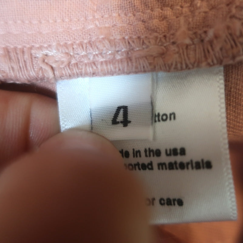 Rachel Comey Irolo Paperbag Waist Belted Pants Blush Cotton Twill Size 4
