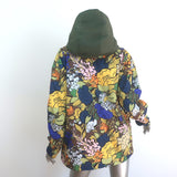 Tory Burch Tory Sport Printed Half-Zip Anorak Yellow/Multi Floral Size Small