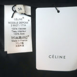 Celine Phoebe Philo Cutout Floral Jacquard Maxi Dress Black Satin Size 36 NEW