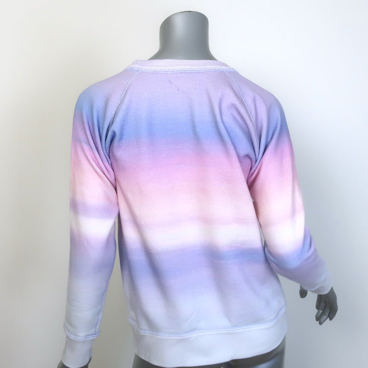 Isabel Marant Etoile Milly Crewneck Logo Sweatshirt Purple &amp; Pink Ombre Size 36