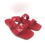 Gucci Teena Rubber Chain Link Slides Red Size 37 Flat Jelly Sandals