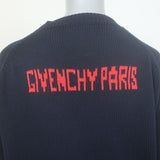 Givenchy navy cotton 4G intarsia crewneck sweater, XS unisex, pre-owned, gently worn, authenticated