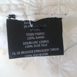 Isabel Marant Ruthel Short Sleeve Mini Dress White Embroidered Ramie Size 36