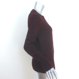 Isabel Marant Cutout-Back Crewneck Sweater Burgundy Speckled Knit Size 38