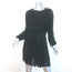 Isabel Marant Etoile Karla Long Sleeve Mini Dress Black Crepe Size 36 NEW