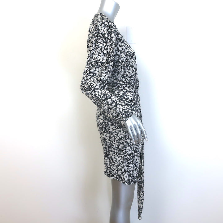 Isabel Marant Etoile Dulce Long Sleeve Floral Mini Dress Black/White Size 38
