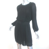 Isabel Marant Etoile Karla Long Sleeve Mini Dress Black Crepe Size 36 NEW