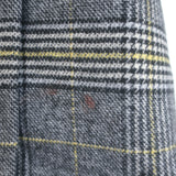 ALEXACHUNG Checked Tweed Double Breasted Coat Gray Wool-Blend Size UK 8