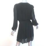 Isabel Marant Etoile Karla Long Sleeve Mini Dress Black Crepe Size 36 NEW