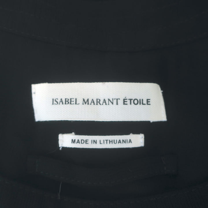 Isabel Marant Etoile Karla Long Sleeve Mini Dress Black Crepe Size 36 NEW