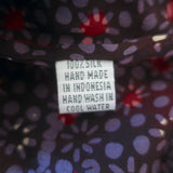 Natalie Martin Mesa Bell Sleeve Tiered Dress Purple Floral Print Silk Size Small