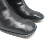 Costume National Mid-Calf Buckle Boots Black Leather Size 38