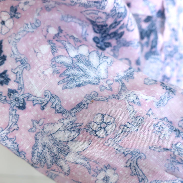 Isabel Marant Etoile Telicia Ruffled Wrap Dress Lilac Printed Linen Size 38