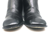 Costume National Mid-Calf Buckle Boots Black Leather Size 38