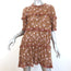 Isabel Marant Etoile Maiwenn Tiered Mini Dress Ochre Floral Print Cotton Size 34