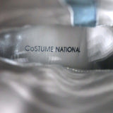 Costume National Mid-Calf Buckle Boots Black Leather Size 38