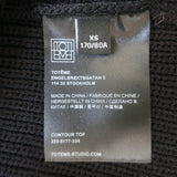 Toteme Contour Rib Tank Top Black Knit Size Extra Small
