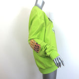 The Alchemist Embroidered Crewneck Sweatshirt Lime Green Size Large Unisex