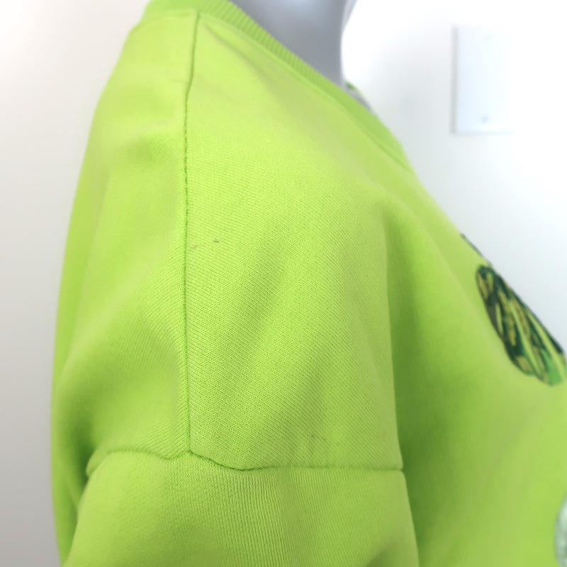The Alchemist Embroidered Crewneck Sweatshirt Lime Green Size Large Unisex