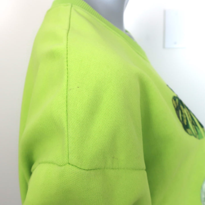 The Alchemist Embroidered Crewneck Sweatshirt Lime Green Size Large Unisex