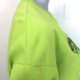 The Alchemist Embroidered Crewneck Sweatshirt Lime Green Size Large Unisex