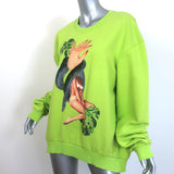 The Alchemist Embroidered Crewneck Sweatshirt Lime Green Size Large Unisex