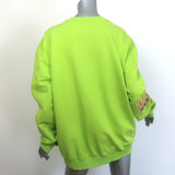 The Alchemist Embroidered Crewneck Sweatshirt Lime Green Size Large Unisex