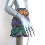 Missoni Mare Coverup Shorts Purple/Green Lurex Knit Size 42